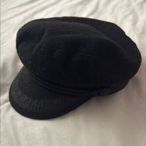 Conductor Black Newsboy Cap
